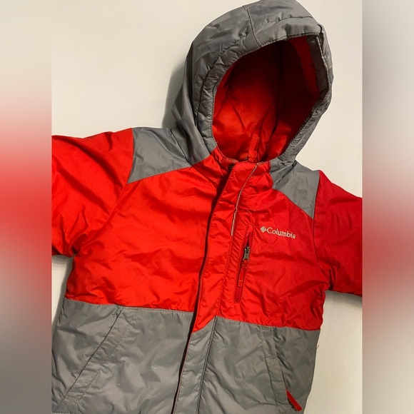 Columbia Kids Red and Gray Puffer Jacket - Picture 5 of 8
